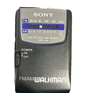 Sony SRF-49 FM/AM Walkman Portable Radio Vintage Classic Tested Working